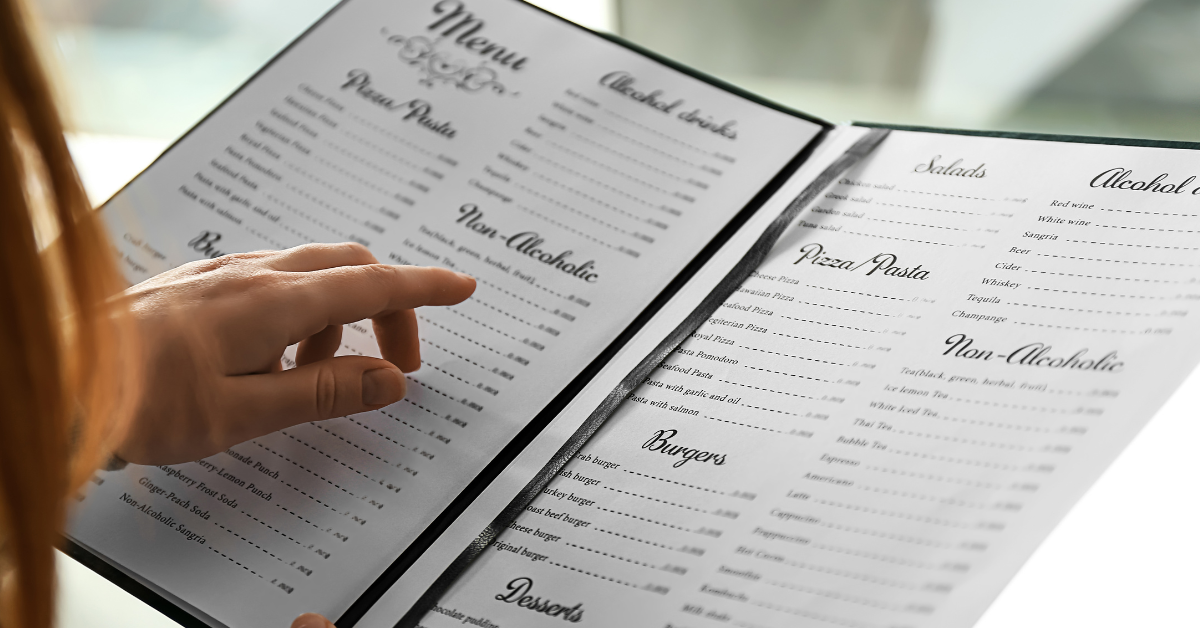 Restaurant Menu Design Tips How to Create a Menu That Sells